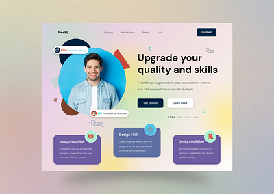 E Learning Website design graphic design landing page web ui website