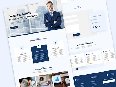 Business Landing page animation branding graphic design motion graphics ui