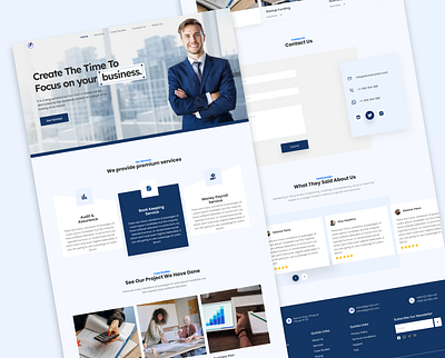Business Landing page animation branding graphic design motion graphics ui