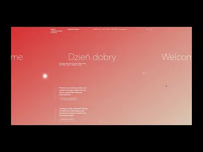 Poland Expo2020 Dubai – website animation design graphic design motion graphics typography ui ux web design website