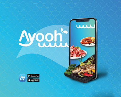 Ayooh app brand identity branding design digital art fish graphic design seafood