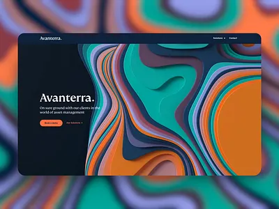 Avanterra - Hero Section abstract animation avanterra cinema 4d cinema4d colorful colourful design journey map product terrain thin martian ui ux