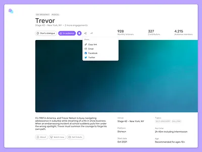 Work Page — Dialogue product design ui web app