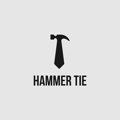 Hammer tie logo concept brand identity branding hammer illustrator logo logo design minimalist tie typography vector