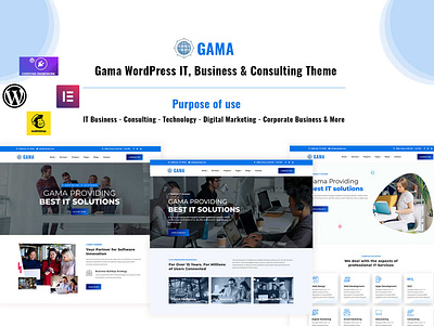 Gama - IT Business Website css design development html information it java javascript logo technology ui web website