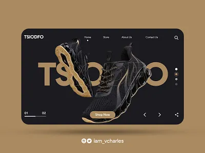 Tsiodfo Sneakers Landing Page UI Design brand brand design branding design graphic design illustration landing page design sneakers landing page design ui uiux ux vector web design