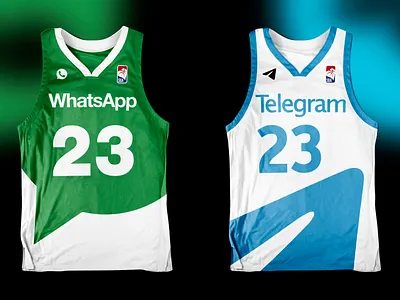 Social Media Basketball Vol. IV basketball brand branding design jersey league logo media message messaging nba recreational social sport tank team telegram top uniform whatsapp