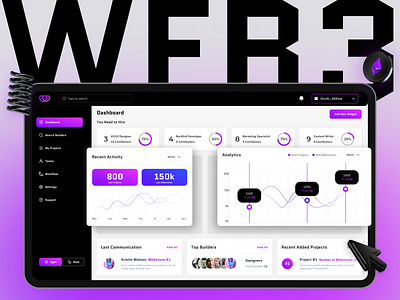 🟣 Web3 project management platform with token payments app bitcoin blockchain crypto crypto currency crypto wallet cypto dao platform dapps design etherum fintech meta nft payment platform token wallet web app web3