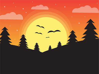 The Sunset design graphic design illustrator