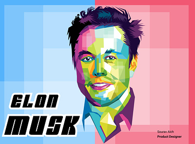 Elon Musk Wpap POP art branding cartoon design designart elonmusk graphic graphic design illustration illustrator nftartist popart startupbusiness typography ui vector website