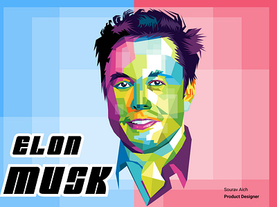 Elon Musk Wpap POP art branding cartoon design designart elonmusk graphic graphic design illustration illustrator nftartist popart startupbusiness typography ui vector website