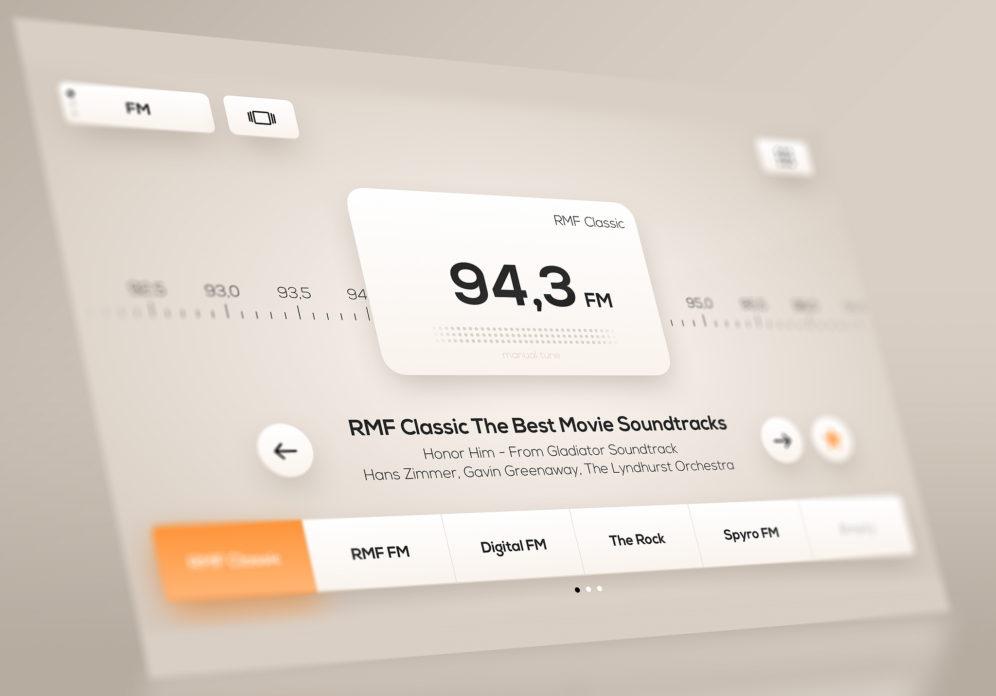Car Radio UI / HMI by Michal Jasinski on Dribbble