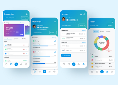 Budget Management App app app design figma ui ux