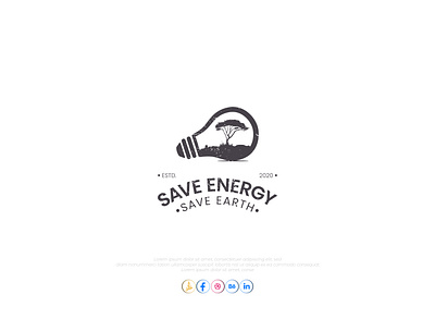 Save Energy, Save Earth Logo branding creative logo 99 design graphic design latest logo logo modern logo
