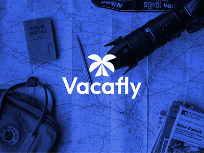 Vacafly - Logo Design brand application branding coconut design flight icon identity logo minimalist modern plane simple tour tourism tourist travel travel agency travel plan tree trip