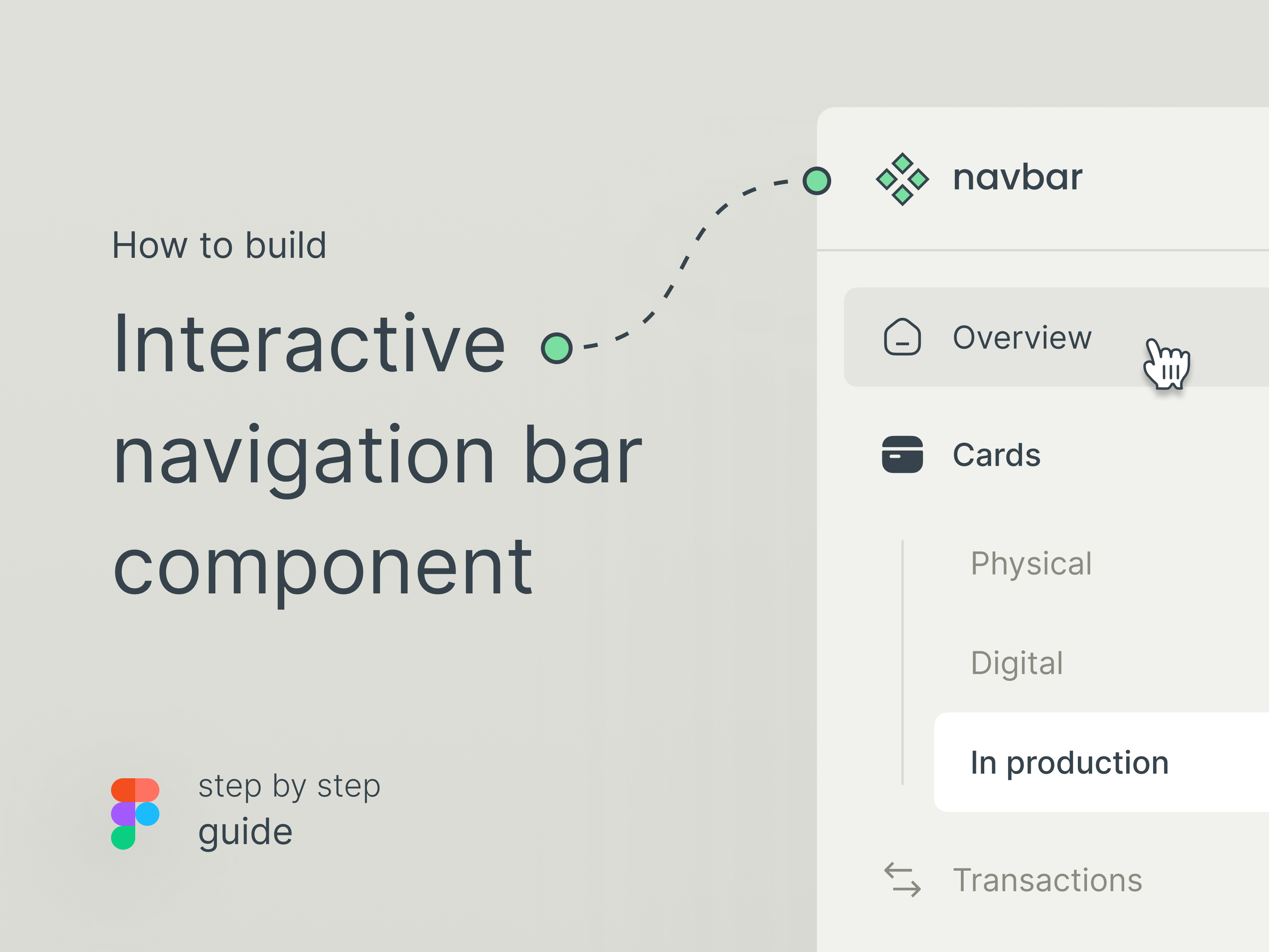 Interactive Navigation Bar Component Guide atomic component design design system figma icons interaction lesson navbar navigation product prototype prototyping tutorial ui ui element ux