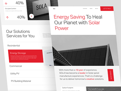 SOLA - Solar Panel Landing Page clean design homepage landing page minimalism minimalist panel solar solar energy solar panel solar power ui ui design web web design website