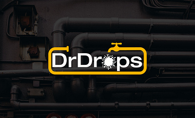 Dr Drops Plumbing Logo brand and identity brand book design brand identity branding design illustration logo logo design ui vector