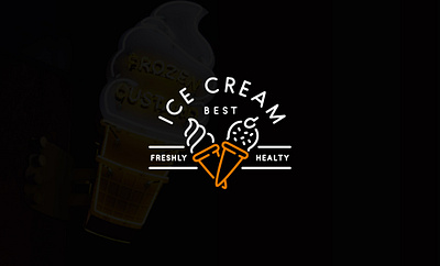 Ice Cream Bar Logo Design brand and identity brand book design brand identity branding design illustration logo logo design ui vector