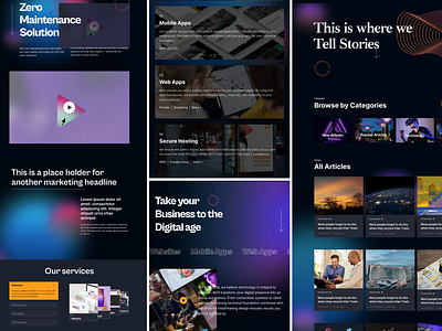 Dark mode design agency redesign design agency figma ui web