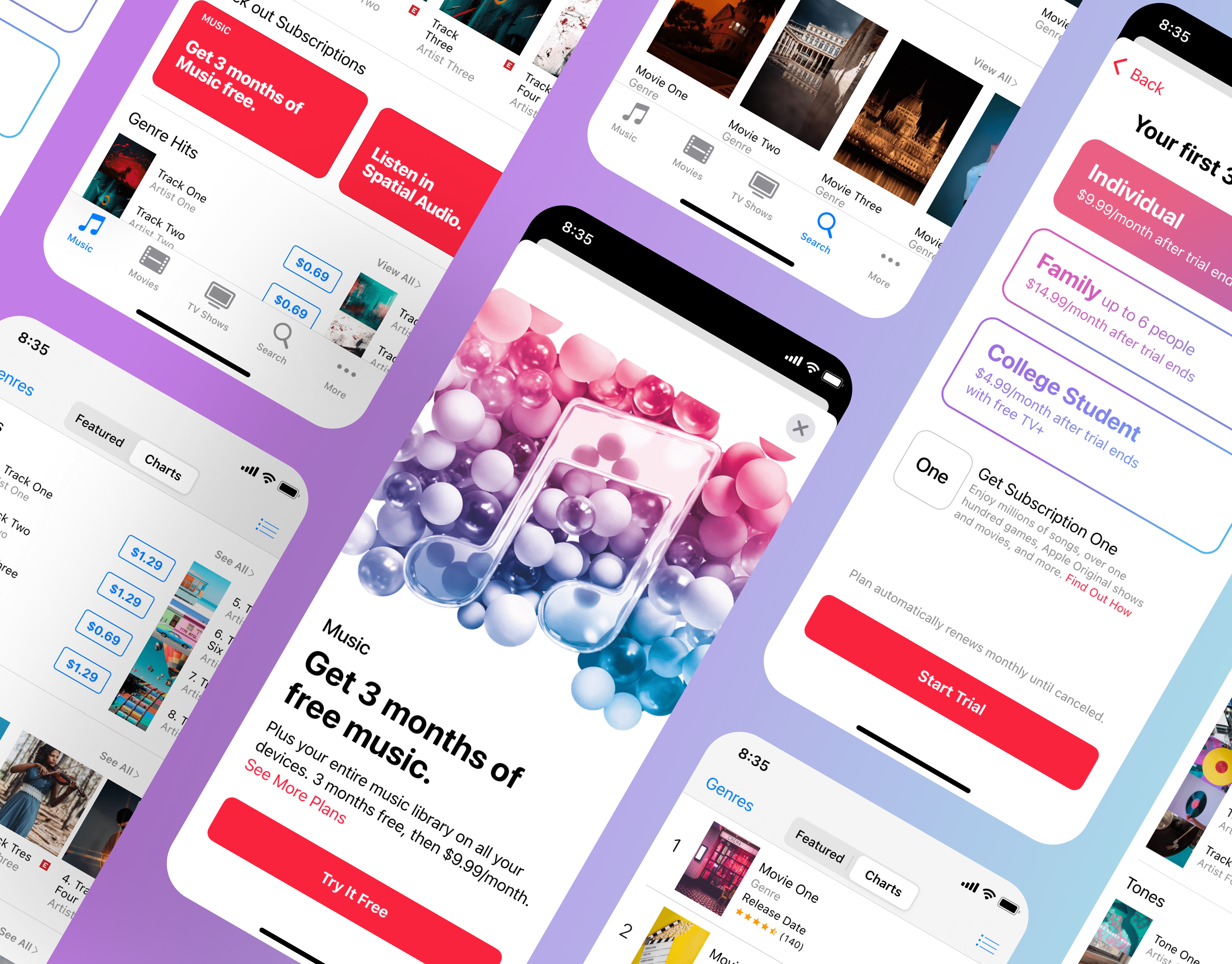 iTunes Redesign apple branding design figma graphic design illustration ios logo mobile portfolio ui ux vector