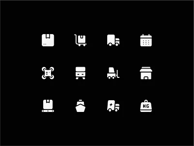 Logistic Delivery Icons app branding design flat flat design graphic design icon icon design icons illustration ui website