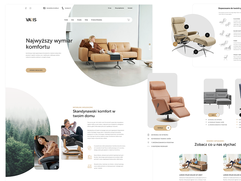 Varis - Furniture shop - homepage chair e shop ecommerce frontend furniture homepage interface interior minimalist design online store product design sofa ui design ui ux website wordpress