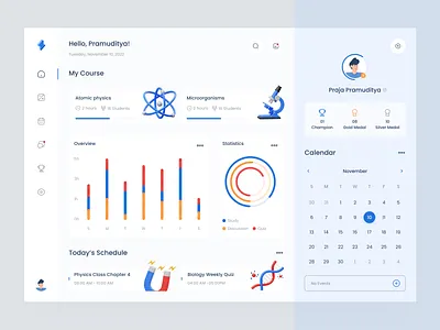 Online Course Dashboard 3d 3d dashboard 3d icon 3d illustration dashboard e course e learning edtech lms online course online school school science ui ui design ux