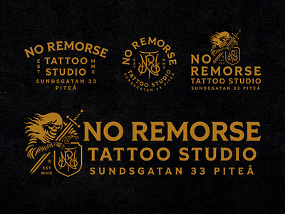 No Remorse Tattoo Studio • Rebranding brand identity branding graphic design growcase illustration logo logo design logotype no remorse tattoo tattoo parlor tattoo shop tattoo studio tattooing tattoos