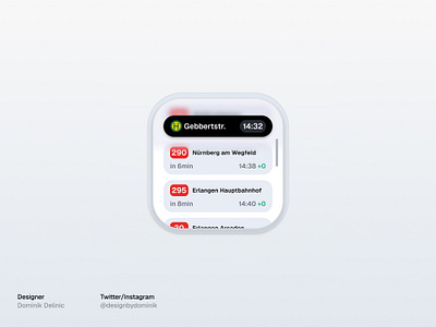 Day 25/30: Public Transit Widget app appdesign design ios ui uidesign ux uxdesign widget