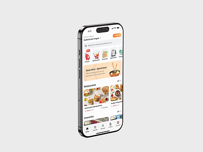 Food Delivery App Home page 3d animation application concept delivery food graphic design mobile app motion graphics ui ux web design