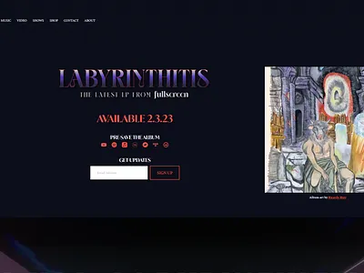 Web Design for Indie Band branding design figma logo typography ui ux web design