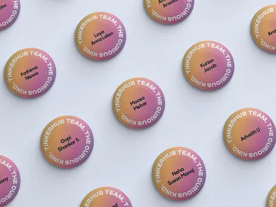 Team Badge for TinkerHub Foundation adobe badge gradient graphic design illustrator logo non profit personalised team tinkerhub vector