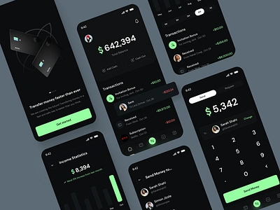 Payment Service App app bank app cash darkmode finance investment mobile design mobile ui money onboarding payment app send money transaction ui uidesign uidesigner uiux user interface ux wallet