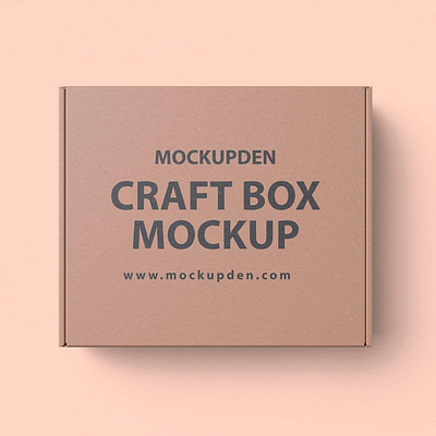 Free Craft Box Mockup PSD Template 3d animation branding design graphic design illustration logo motion graphics ui vector