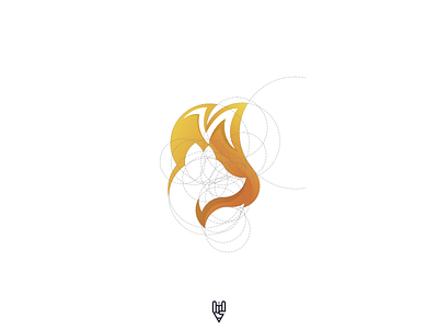 Fox Logo design animal app branding design flat fox golden ratio grid logo icon illustration line art logo logo creator vector