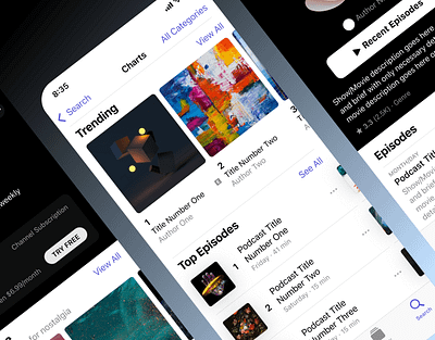 Apple Podcasts Redesign apple branding design figma graphic design illustration ios logo mobile portfolio ui ux vector