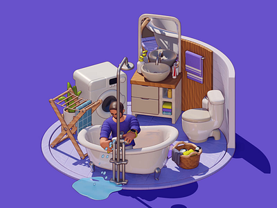 Loop Animation for TBC insurance 3d 3danimation 3dart 3dmodeling animation blender3d design illustration