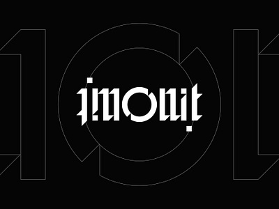 "IMONIT" ambigram 1 abstract ambigram branding design letter logo rotation type type design typography vector