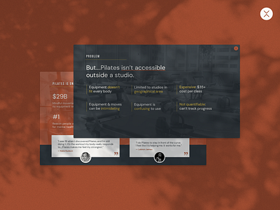 Wellness Hardware Pitch Deck: Flexia Pilates exercise fitness fitness pitch deck health investor deck investor presentation mockup pilates pitch deck pitch decks powerpoint presentation presentation designer presentations shadow slide design slides startup wellness wellness pitch deck