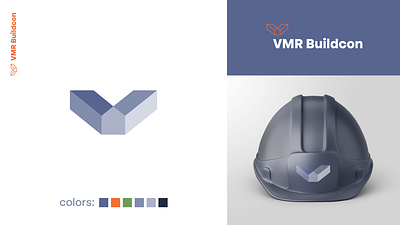 VMR branding building construction design house logo symbol v vmr