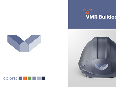 VMR branding building construction design house logo symbol v vmr
