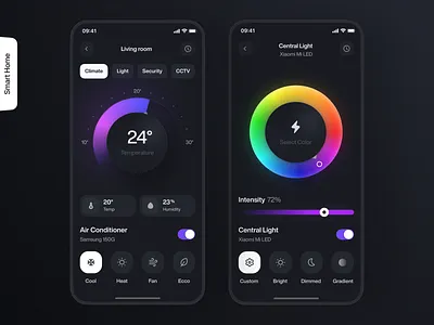 Smart Home Mobile App app dashboard house ios mobile app panel smart smart home smarthome touch ui ui design ux