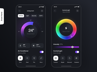 Smart Home Mobile App app dashboard house ios mobile app panel smart smart home smarthome touch ui ui design ux