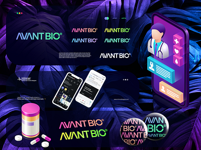 AvantBio 3d animation branding design gradient graphic design illustration logo logo design logodesign modern motion graphics technology ui