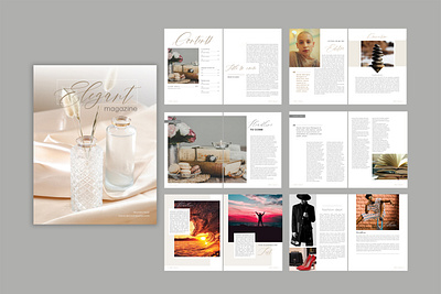 Elegant Magazine Design Template design graphic design magazine typography