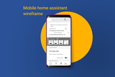 Home assistant assistant design home mockup ui ux uxui wireframe