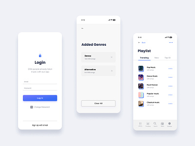 Music App.Pt 2 app design mobile ui ux