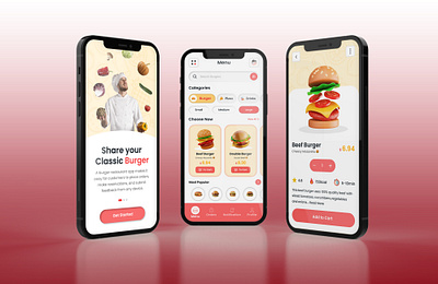 Giving your Hunger a new Option 🍔 3d animation app application branding design graphic design illustration logo motion graphics snepitech ui vector