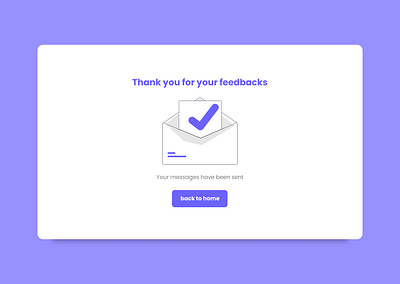 Daily UI :: 077 - Thank You app design ui ux